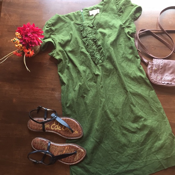 LOFT | Dresses | Ann Taylor Loft Green Corduroy Dress Sz 2 | Poshmark